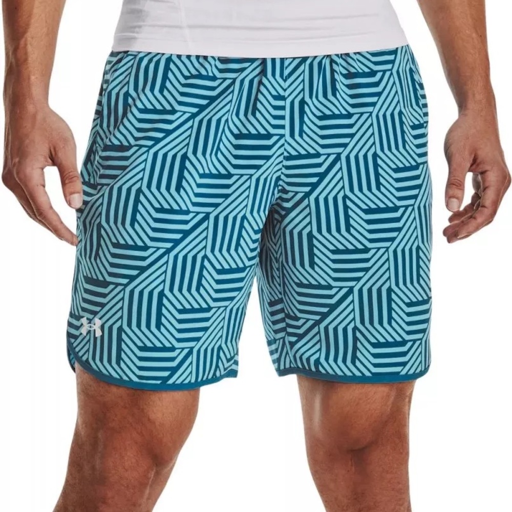 NEW Under Armour Short Men's Medium Blue Performance Gym Light Loose Fit Stretch